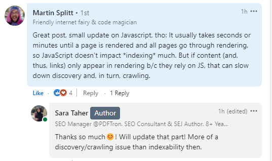 Martin Split on JS impact on indexation