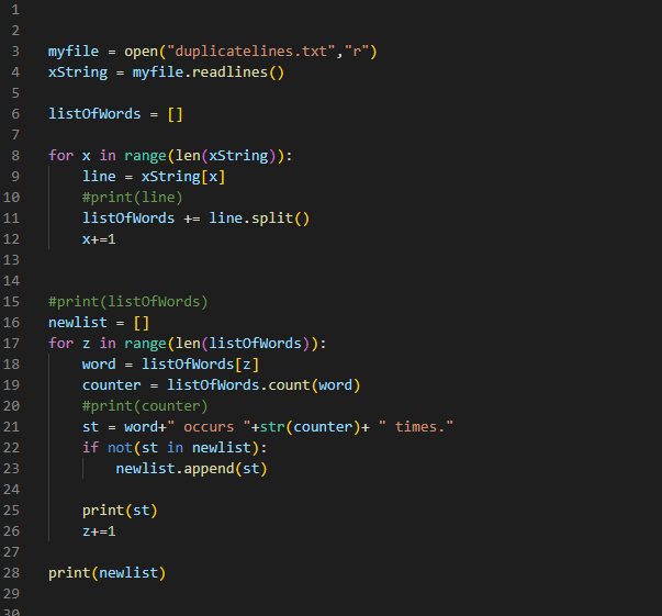 Word Counter Python Code - Examples of Python Projects for Beginners